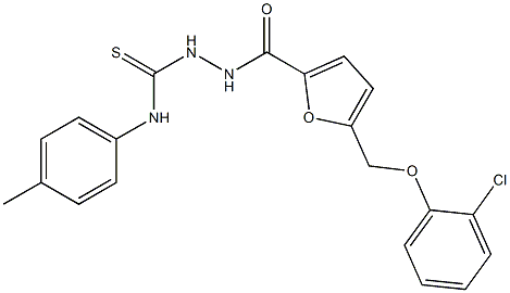 1-[[5-[(2-chlorophenoxy)methyl]furan-2-carbonyl]amino]-3-(4-methylphenyl)thiourea Structure