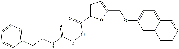 1-[[5-(naphthalen-2-yloxymethyl)furan-2-carbonyl]amino]-3-(2-phenylethyl)thiourea Structure