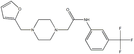 2-[4-(furan-2-ylmethyl)piperazin-1-yl]-N-[3-(trifluoromethyl)phenyl]acetamide Structure