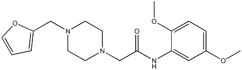 N-(2,5-dimethoxyphenyl)-2-[4-(furan-2-ylmethyl)piperazin-1-yl]acetamide 化学構造式