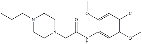 N-(4-chloro-2,5-dimethoxyphenyl)-2-(4-propylpiperazin-1-yl)acetamide 化学構造式