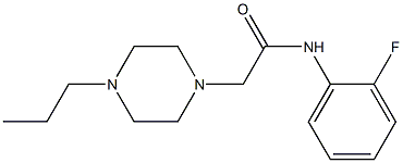 N-(2-fluorophenyl)-2-(4-propylpiperazin-1-yl)acetamide 结构式