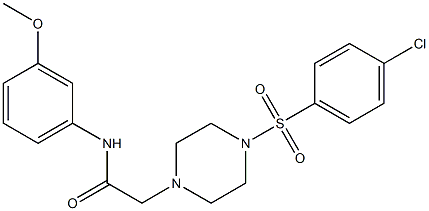 2-[4-(4-chlorophenyl)sulfonylpiperazin-1-yl]-N-(3-methoxyphenyl)acetamide