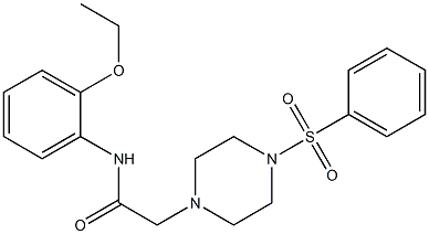 2-[4-(benzenesulfonyl)piperazin-1-yl]-N-(2-ethoxyphenyl)acetamide Structure