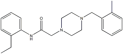 N-(2-ethylphenyl)-2-[4-[(2-methylphenyl)methyl]piperazin-1-yl]acetamide Structure