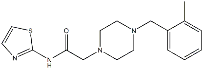 2-[4-[(2-methylphenyl)methyl]piperazin-1-yl]-N-(1,3-thiazol-2-yl)acetamide Structure