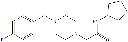 N-cyclopentyl-2-[4-[(4-fluorophenyl)methyl]piperazin-1-yl]acetamide Structure