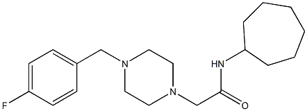  N-cycloheptyl-2-[4-[(4-fluorophenyl)methyl]piperazin-1-yl]acetamide