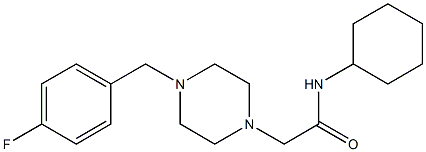 N-cyclohexyl-2-[4-[(4-fluorophenyl)methyl]piperazin-1-yl]acetamide Structure