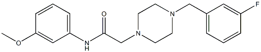 2-[4-[(3-fluorophenyl)methyl]piperazin-1-yl]-N-(3-methoxyphenyl)acetamide Structure