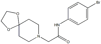 N-(4-bromophenyl)-2-(1,4-dioxa-8-azaspiro[4.5]decan-8-yl)acetamide Structure