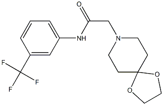 2-(1,4-dioxa-8-azaspiro[4.5]decan-8-yl)-N-[3-(trifluoromethyl)phenyl]acetamide Structure