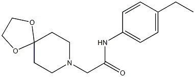 2-(1,4-dioxa-8-azaspiro[4.5]decan-8-yl)-N-(4-ethylphenyl)acetamide Struktur