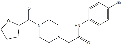 N-(4-bromophenyl)-2-[4-(oxolane-2-carbonyl)piperazin-1-yl]acetamide Struktur