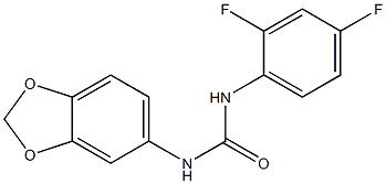 1-(1,3-benzodioxol-5-yl)-3-(2,4-difluorophenyl)urea Structure