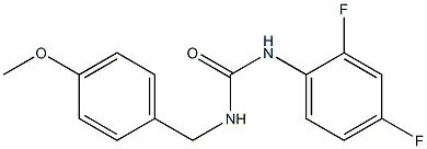 1-(2,4-difluorophenyl)-3-[(4-methoxyphenyl)methyl]urea 化学構造式