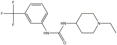 1-(1-ethylpiperidin-4-yl)-3-[3-(trifluoromethyl)phenyl]urea 化学構造式