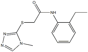 N-(2-ethylphenyl)-2-[(4-methyl-1,2,4-triazol-3-yl)sulfanyl]acetamide Structure