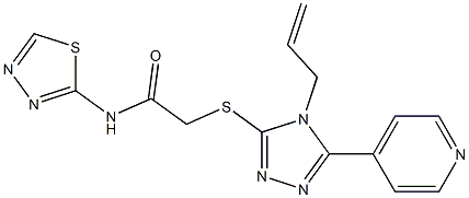 2-[(4-prop-2-enyl-5-pyridin-4-yl-1,2,4-triazol-3-yl)sulfanyl]-N-(1,3,4-thiadiazol-2-yl)acetamide Structure