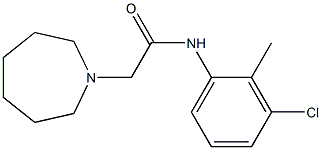 2-(azepan-1-yl)-N-(3-chloro-2-methylphenyl)acetamide 化学構造式