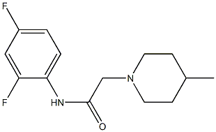 N-(2,4-difluorophenyl)-2-(4-methylpiperidin-1-yl)acetamide Structure