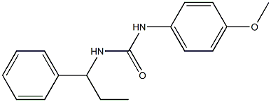 1-(4-methoxyphenyl)-3-(1-phenylpropyl)urea Struktur
