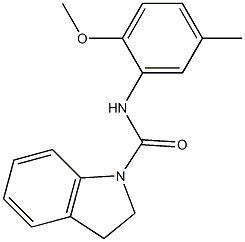 N-(2-methoxy-5-methylphenyl)-2,3-dihydroindole-1-carboxamide Structure