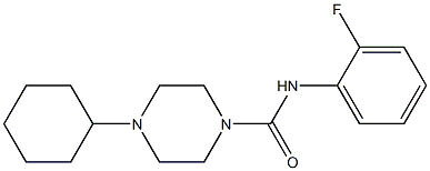 4-cyclohexyl-N-(2-fluorophenyl)piperazine-1-carboxamide Structure