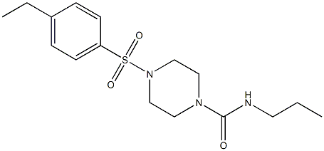 4-(4-ethylphenyl)sulfonyl-N-propylpiperazine-1-carboxamide Struktur