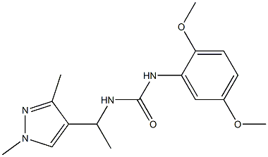 1-(2,5-dimethoxyphenyl)-3-[1-(1,3-dimethylpyrazol-4-yl)ethyl]urea Structure