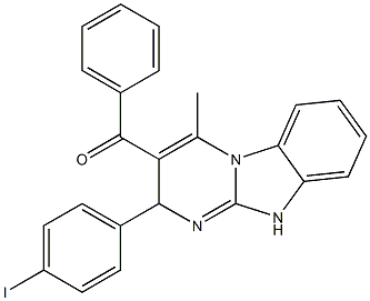 [2-(4-iodophenyl)-4-methyl-2,10-dihydropyrimido[1,2-a]benzimidazol-3-yl]-phenylmethanone Structure