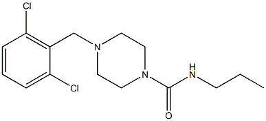 4-[(2,6-dichlorophenyl)methyl]-N-propylpiperazine-1-carboxamide Struktur