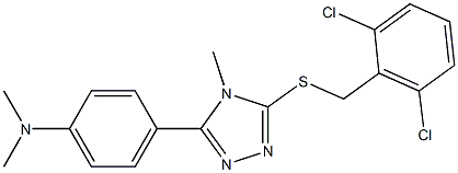 4-[5-[(2,6-dichlorophenyl)methylsulfanyl]-4-methyl-1,2,4-triazol-3-yl]-N,N-dimethylaniline Struktur