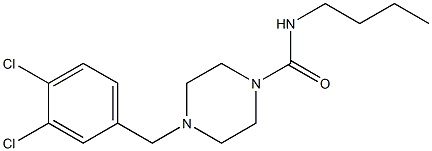 N-butyl-4-[(3,4-dichlorophenyl)methyl]piperazine-1-carboxamide Structure