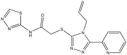  2-[(4-prop-2-enyl-5-pyridin-2-yl-1,2,4-triazol-3-yl)sulfanyl]-N-(1,3,4-thiadiazol-2-yl)acetamide