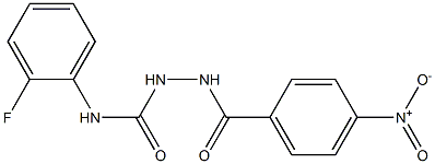1-(2-fluorophenyl)-3-[(4-nitrobenzoyl)amino]urea Struktur
