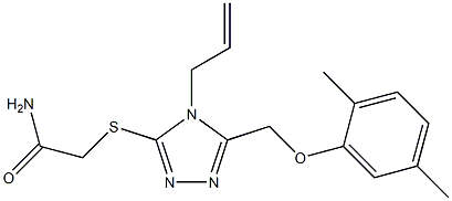 2-[[5-[(2,5-dimethylphenoxy)methyl]-4-prop-2-enyl-1,2,4-triazol-3-yl]sulfanyl]acetamide Structure