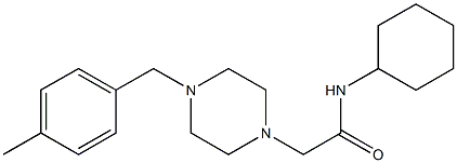 N-cyclohexyl-2-[4-[(4-methylphenyl)methyl]piperazin-1-yl]acetamide Structure