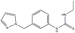 1-ethyl-3-[3-(pyrazol-1-ylmethyl)phenyl]thiourea 化学構造式