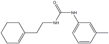 1-[2-(cyclohexen-1-yl)ethyl]-3-(3-methylphenyl)urea Struktur