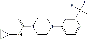 N-cyclopropyl-4-[3-(trifluoromethyl)phenyl]piperazine-1-carbothioamide 化学構造式