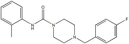 4-[(4-fluorophenyl)methyl]-N-(2-methylphenyl)piperazine-1-carboxamide Structure