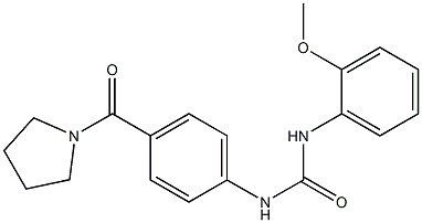 1-(2-methoxyphenyl)-3-[4-(pyrrolidine-1-carbonyl)phenyl]urea Structure