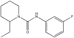 2-ethyl-N-(3-fluorophenyl)piperidine-1-carboxamide 结构式