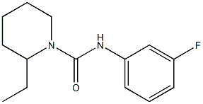 2-ethyl-N-(3-fluorophenyl)piperidine-1-carboxamide,,结构式