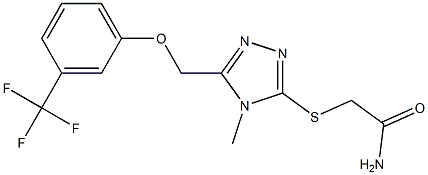 2-[[4-methyl-5-[[3-(trifluoromethyl)phenoxy]methyl]-1,2,4-triazol-3-yl]sulfanyl]acetamide Structure