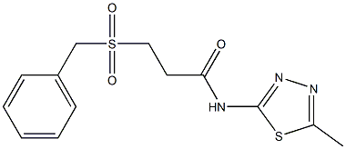 3-benzylsulfonyl-N-(5-methyl-1,3,4-thiadiazol-2-yl)propanamide Struktur