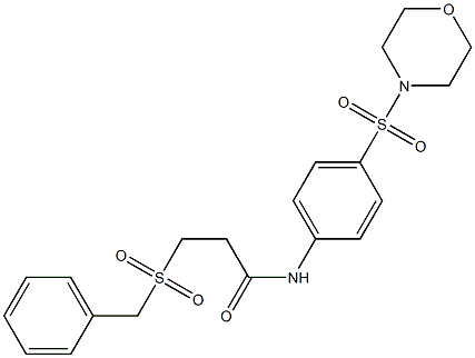 3-benzylsulfonyl-N-(4-morpholin-4-ylsulfonylphenyl)propanamide