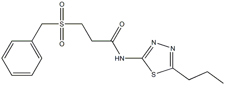 3-benzylsulfonyl-N-(5-propyl-1,3,4-thiadiazol-2-yl)propanamide Struktur