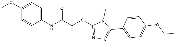 2-[[5-(4-ethoxyphenyl)-4-methyl-1,2,4-triazol-3-yl]sulfanyl]-N-(4-methoxyphenyl)acetamide 化学構造式